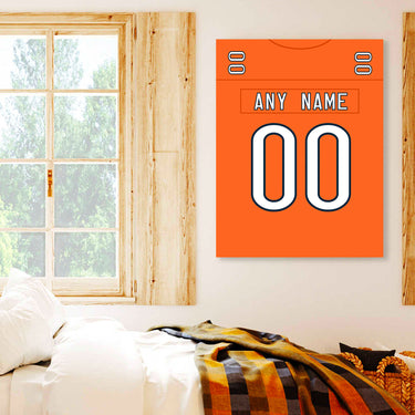 Chicago Jersey Custom Canvas Print Wall Art for Boy Girl Men Women Football Personalized Canvas Art
